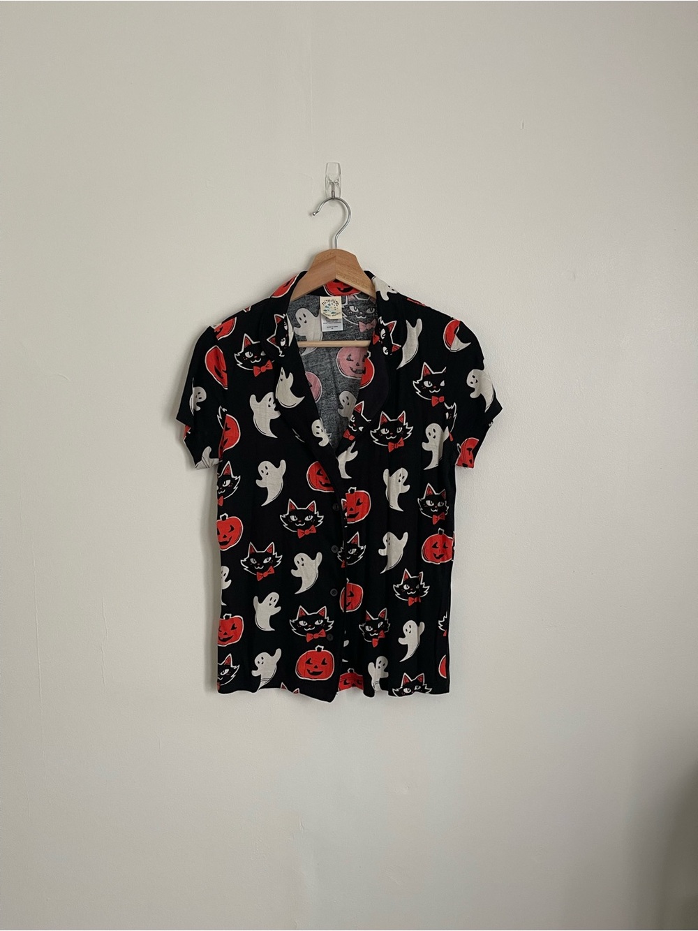 Nite Nite Munki Munki Vintage Black & Orange Halloween Print Pajama Set